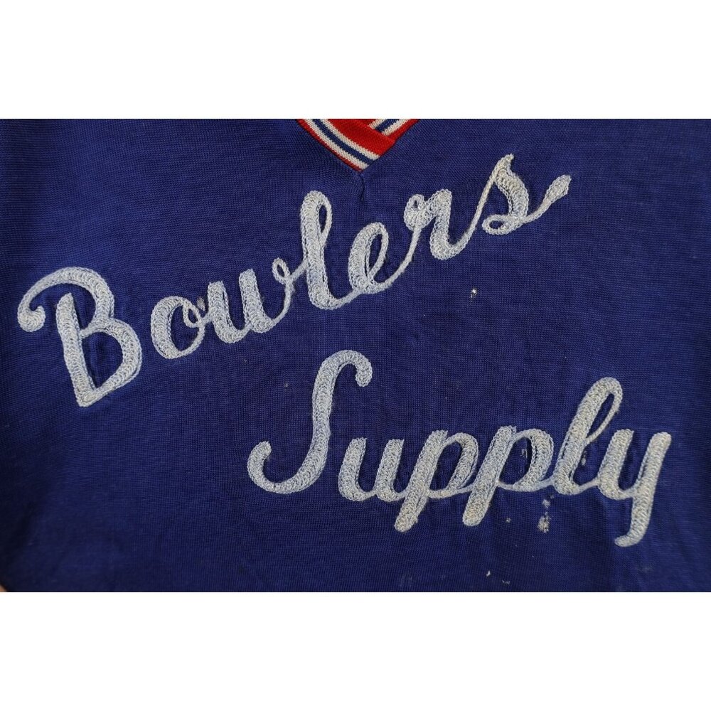 Vtg 40s 50s Felco Mens Xl Distressed Rayon Knit C… - image 4